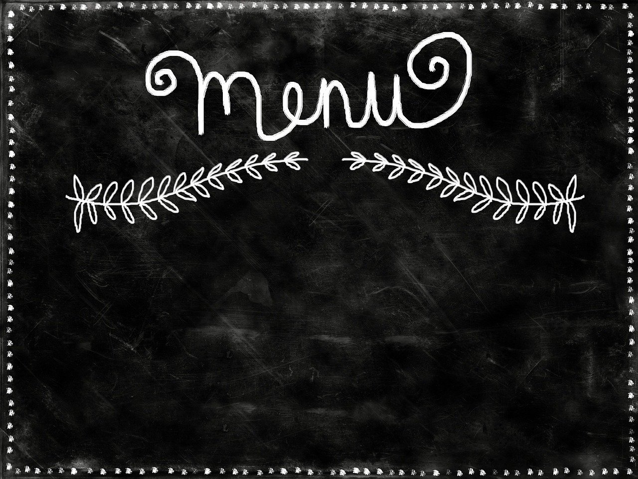 picture of a chalkboard menu